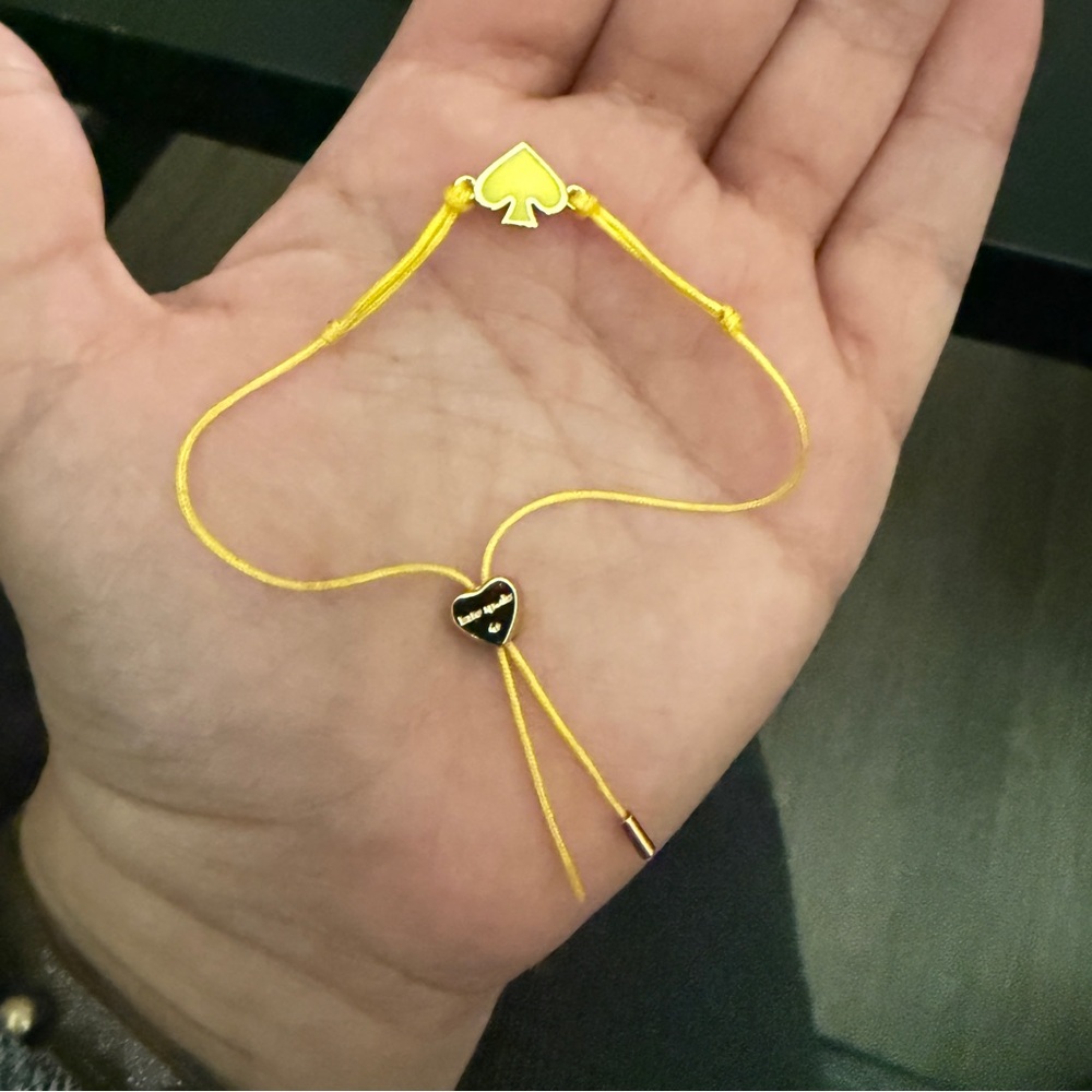 Kate Spade yellow everyday spade slider bracelet
